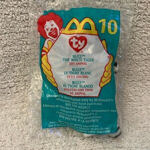 Mini beanie baby blizz the white tiger